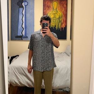 J. Campbell 100% Silk Camp Collar Shirt